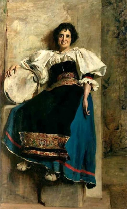 Ritratto della sorella del pittore Giuseppina Tallone in Scribante in costume di Ciociara